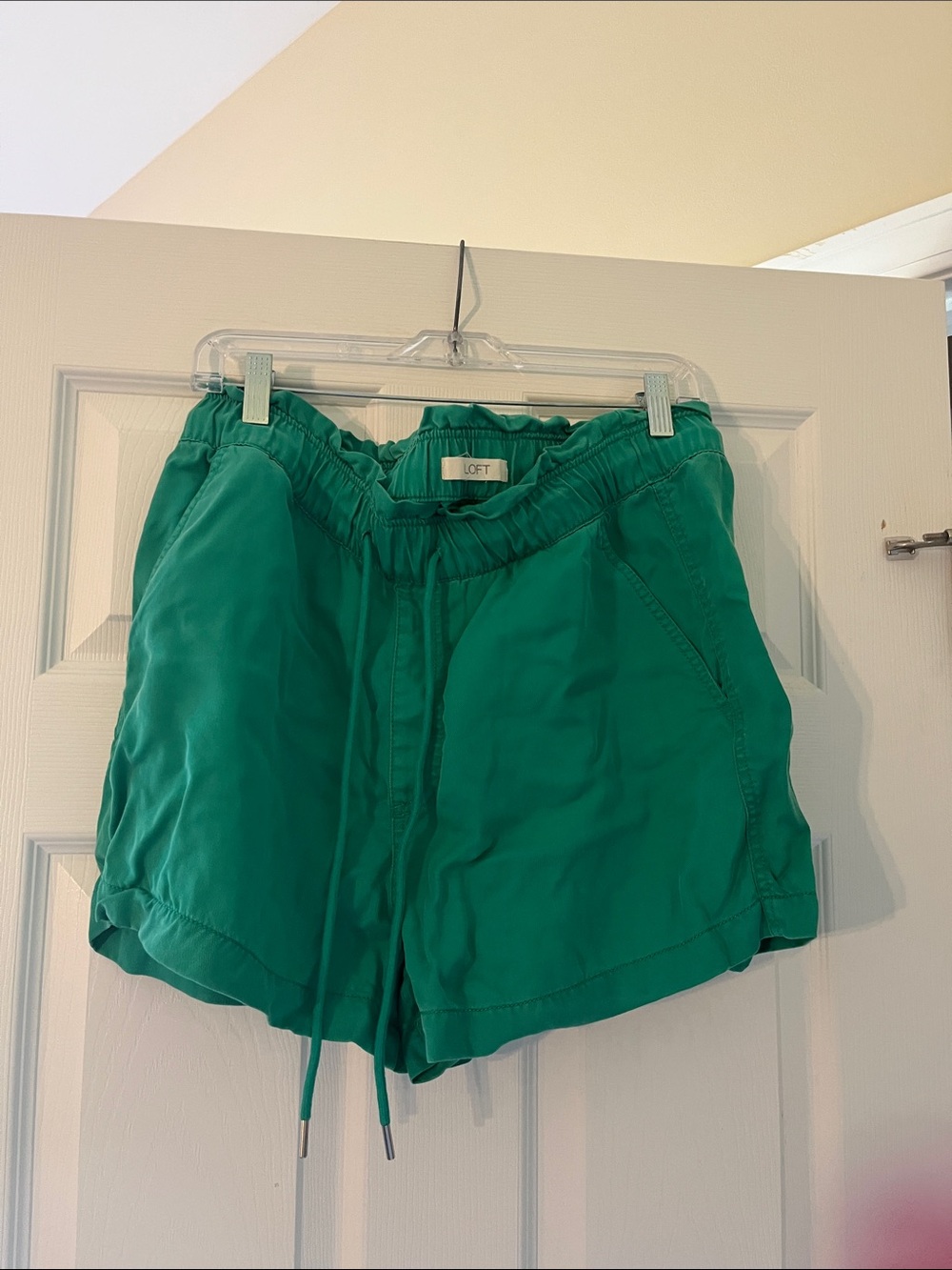 LOFT Women's Emerald Green Drawstring Casual Shorts